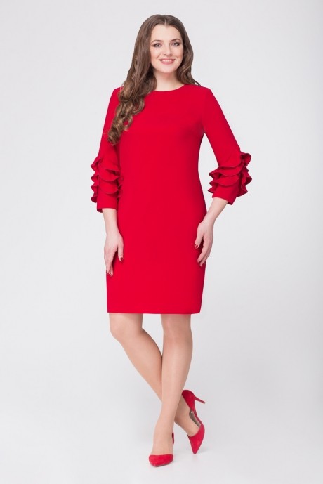 Вечернее платье Gold Style 2155 красный однотон размер 44-52 #1