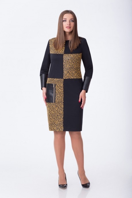 Платье Gold Style 2218 черно-желтый размер 58-64 #1