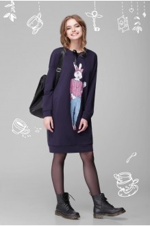 LeNata 11840 с зайцем синий #1