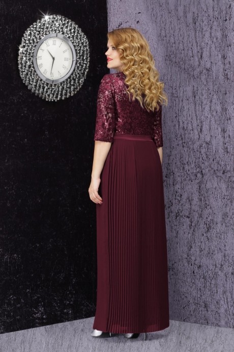 Вечернее платье LeNata 11835 бордо размер 50-54 #2