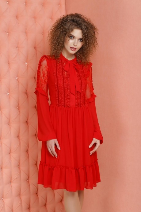 Вечернее платье LeNata 11842 красный размер 44-48 #1