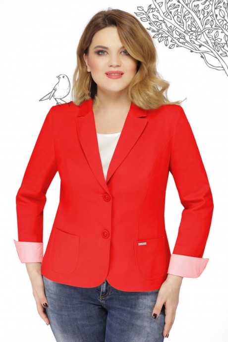 Жакет (пиджак) LeNata 11862 красный размер 46-62 #1