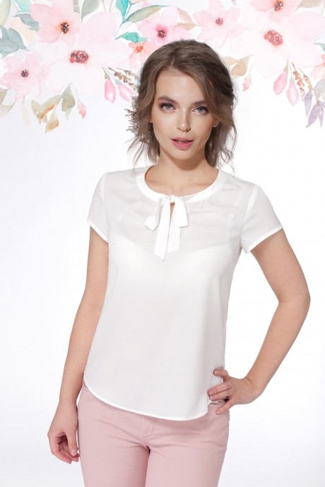Блузка, туника, рубашка LeNata 11856 молочный размер 44-54 #1