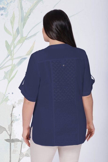 Блузка, туника, рубашка LeNata 12895 тёмно-синий размер 50-64 #2