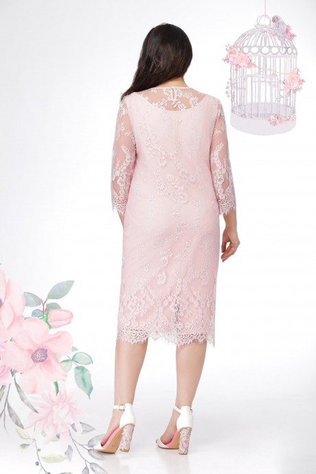 Вечернее платье LeNata 11907 пудра размер 50-60 #2