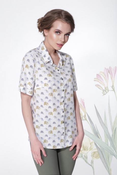 Блузка, туника, рубашка LeNata 11904 слоники размер 44-54 #1