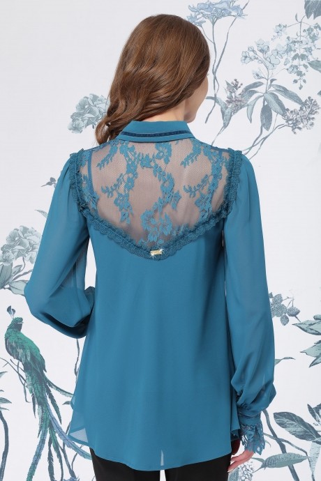 Блузка, туника, рубашка LeNata 11884 темно-бирюзовый размер 44-54 #2
