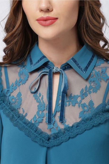 Блузка, туника, рубашка LeNata 11884 темно-бирюзовый размер 44-54 #3