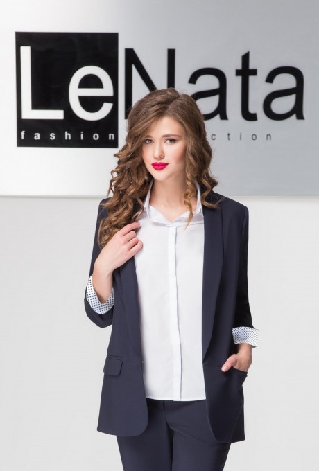 Жакет (пиджак) LeNata 11927 тёмно-синий размер 44-54 #1
