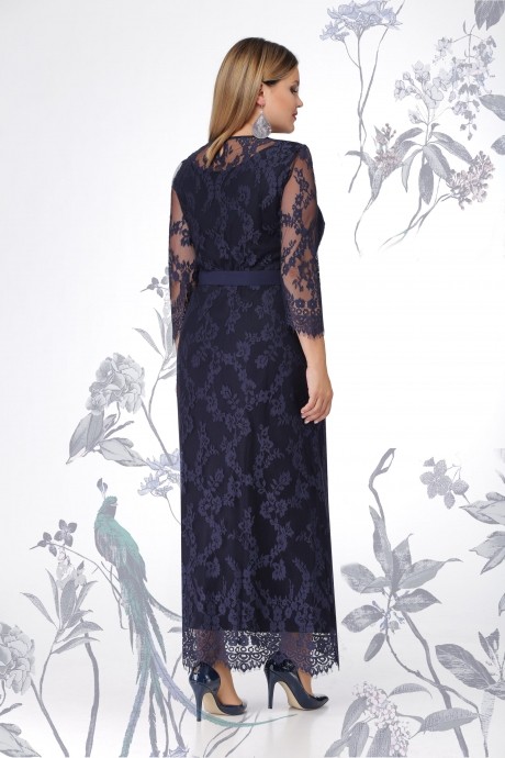 Вечернее платье LeNata 11909 тёмно-синий размер 50-54 #2