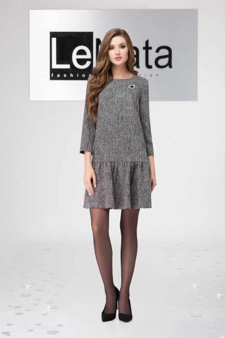 Платье LeNata 11945 серо-чёрный размер 44-48 #2