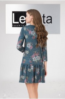 LeNata 11958 темно-бирюзовый с цветами #2