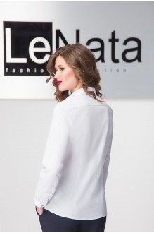 LeNata 31930 жилет клетка+белая рубашка+темно-синий брюки #3