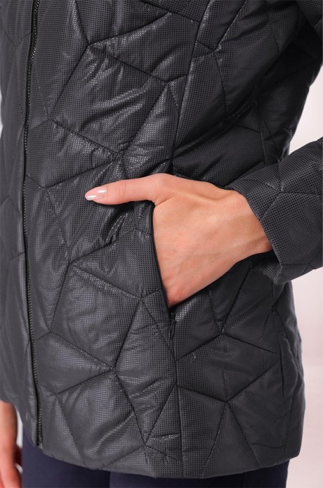 Куртка LeNata 12869 графит в чёрную крапинку размер 44-54 #3