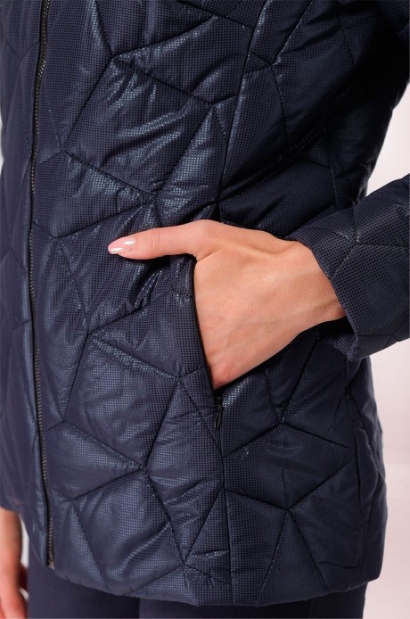 Куртка LeNata 12869 тёмно-синий в чёрную крапинку размер 44-54 #3
