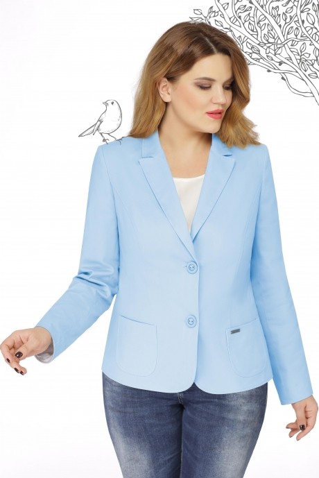 Жакет (пиджак) LeNata 11862 голубой размер 50-62 #1