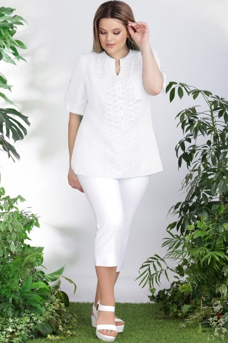 Блузка, туника, рубашка LeNata 12895 -1 белый размер 48-66 #1