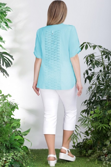 Блузка, туника, рубашка LeNata 12895 -1 нежно-бирюзовый размер 48-66 #2