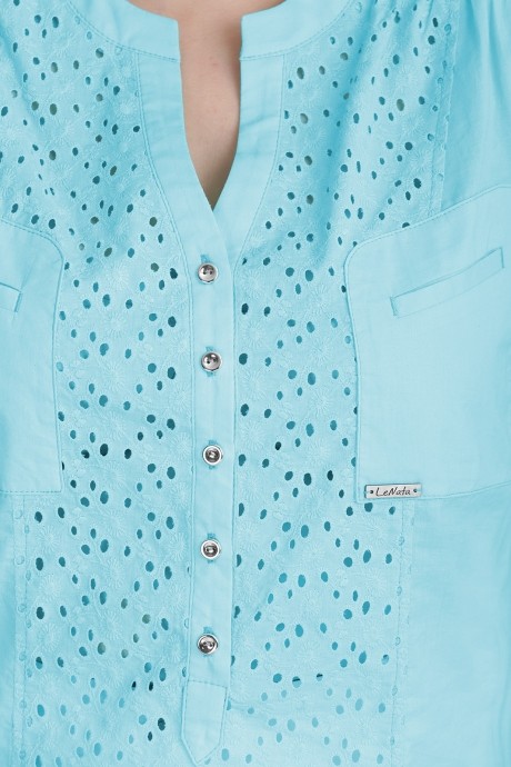 Блузка, туника, рубашка LeNata 12895 -1 нежно-бирюзовый размер 48-66 #3