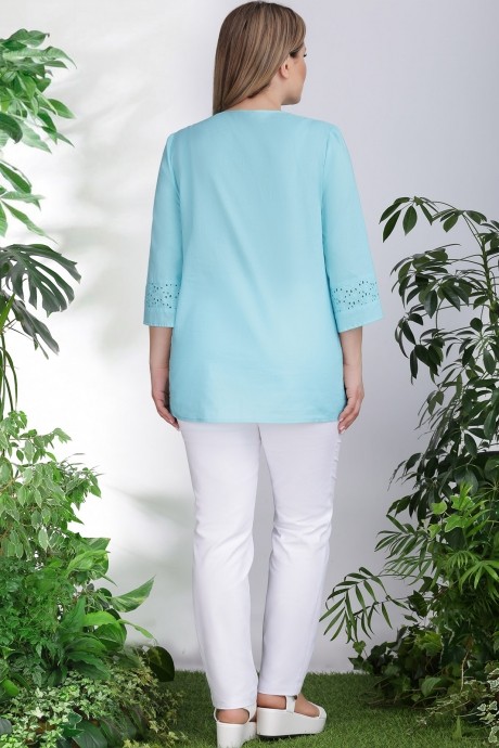 Блузка, туника, рубашка LeNata 11008 нежно-бирюзовый размер 50-60 #2
