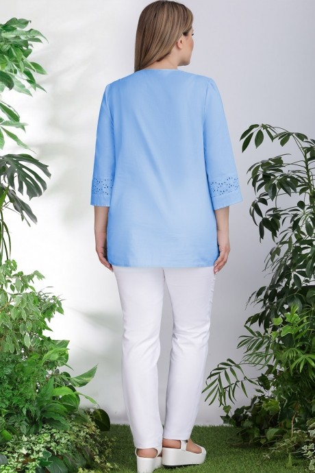 Блузка, туника, рубашка LeNata 11008 голубой размер 50-60 #2