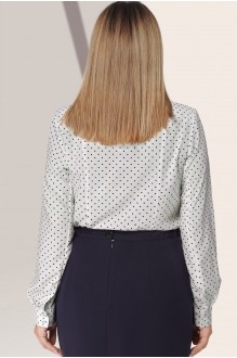 LeNata 11921 белая в синий горошек #2