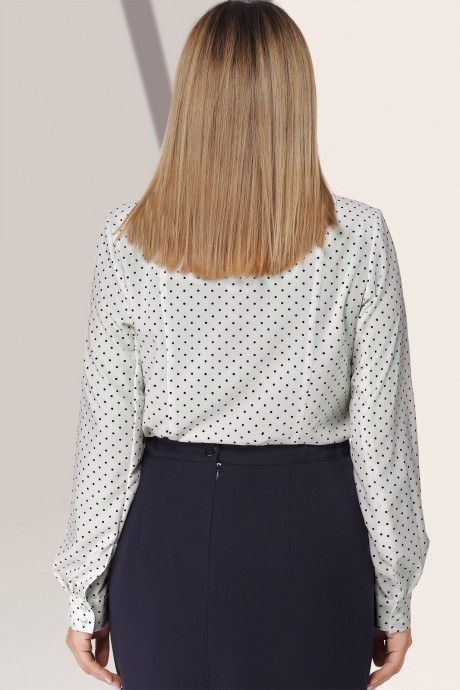 LeNata 11921 белая в синий горошек #2