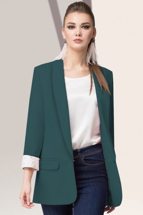 Жакет (пиджак) LeNata 12927 зелёный размер 44-54 #1