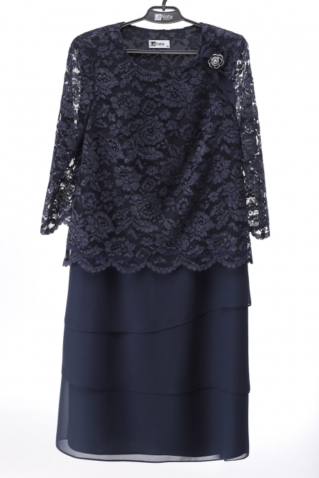 Вечернее платье LeNata 11052 тёмно-синий размер 50-54 #3