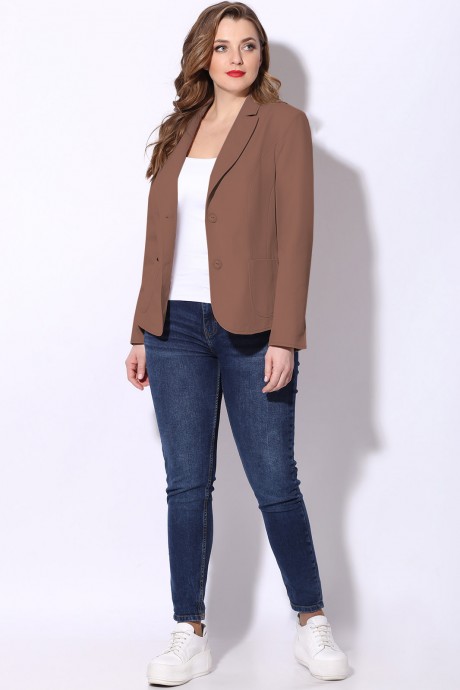 Жакет (пиджак) LeNata 11862 коричневый размер 56-60 #2