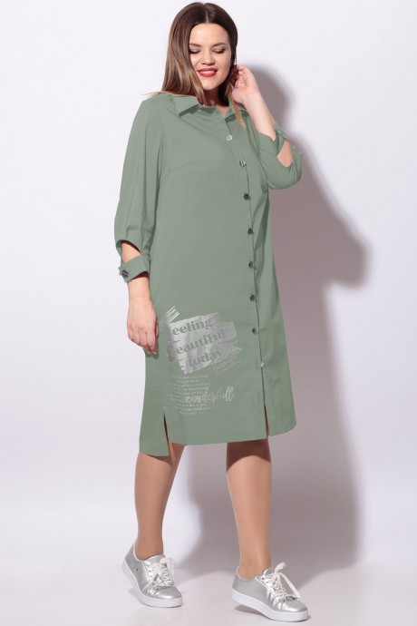 Платье LeNata 11119 светло-зеленый размер 50 #1