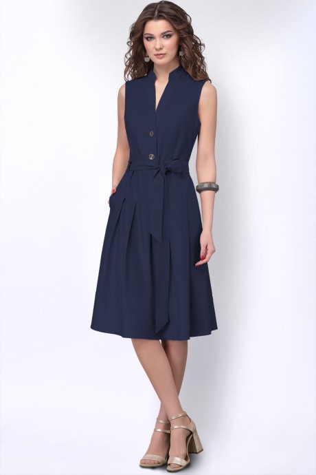 Платье LeNata 11014 синий размер 44-48 #1
