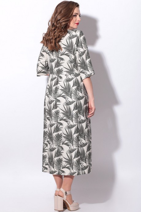 Платье LeNata 11023 листья на бежевом размер 52-58 #5
