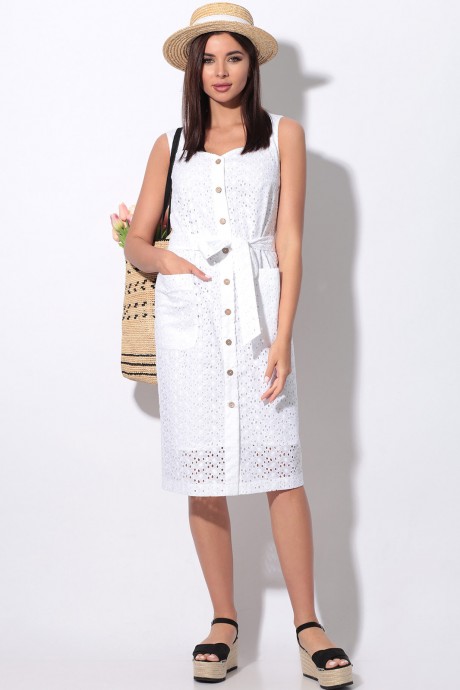 Платье LeNata 11111 белый размер 44-54 #1
