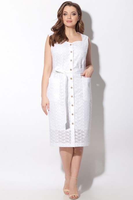 Платье LeNata 11111 белый размер 44-54 #8