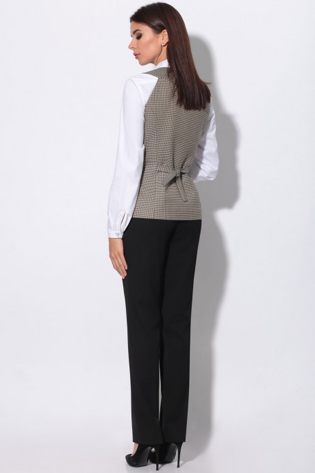 Костюм/комплект LeNata 32912 ( жилет, блузка, брюки) мелкая лапка +брюки чёрные размер 46-54 #3