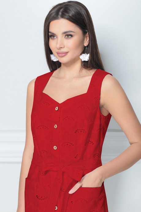 Платье LeNata 11111 красный размер 44-54 #3