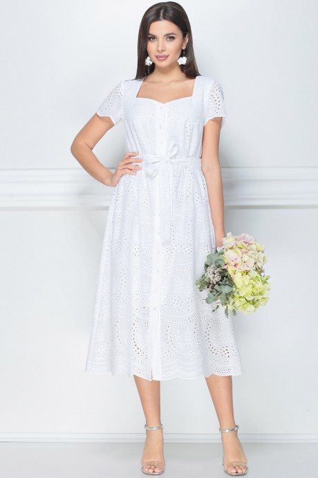 Платье LeNata 12123 белый размер 44-54 #2