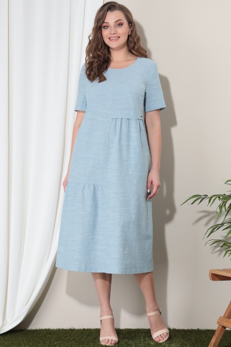 Платье LeNata 11127 голубой размер 50-60 #1