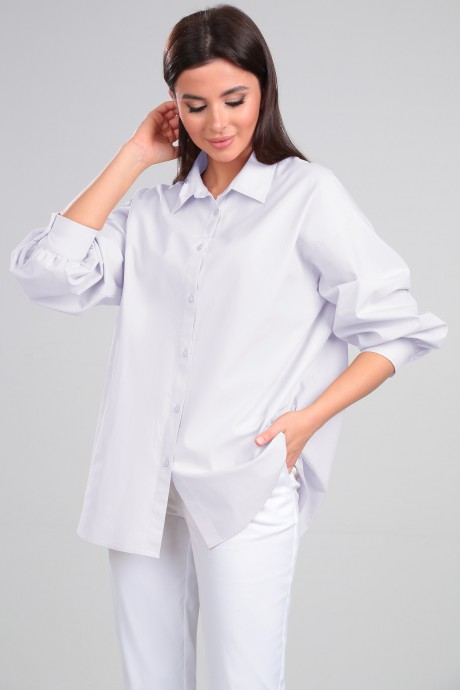 Блузка LeNata 11321 белый размер 44-48 #4