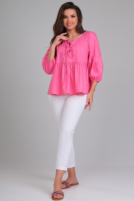 Блузка LeNata 11320 розовый размер 44-48 #4