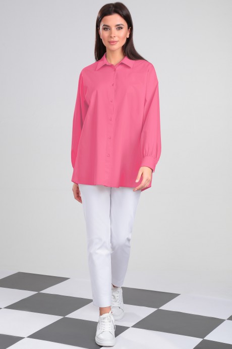 Блузка LeNata 11321 розовый размер 44-48 #4