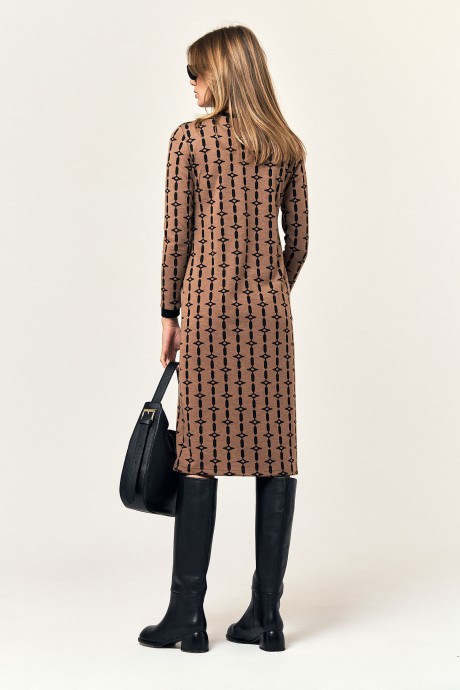 Платье LeNata 6209 коричневый размер 44-54 #4