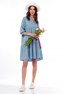 Платье LUCKY FOX 1436 серо-голубой #1