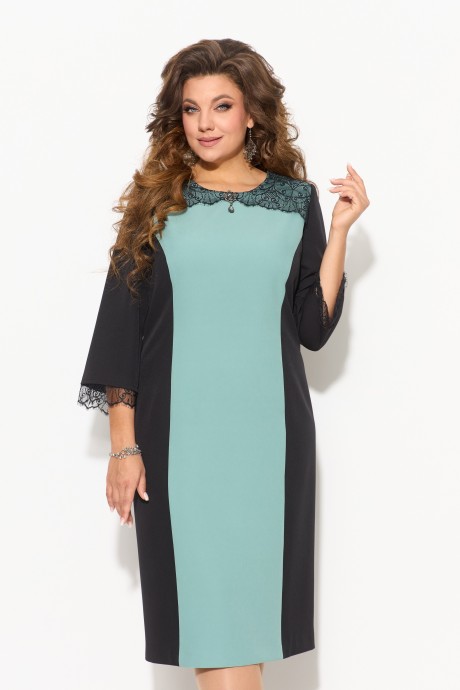 Вечернее платье FITA 1231 черно-мятный размер 52-62 #3