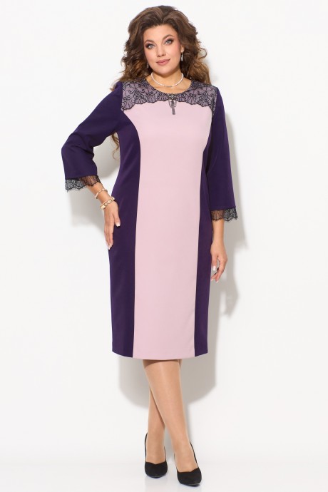 Вечернее платье FITA 1233 чернично-розовый размер 52-62 #1