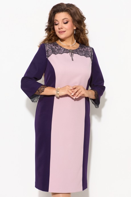 Вечернее платье FITA 1233 чернично-розовый размер 52-62 #3
