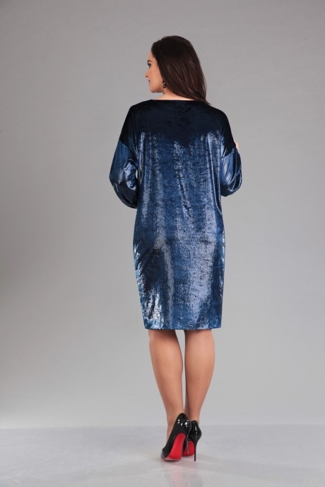 Вечернее платье IVA 975 синий размер 52-56 #2
