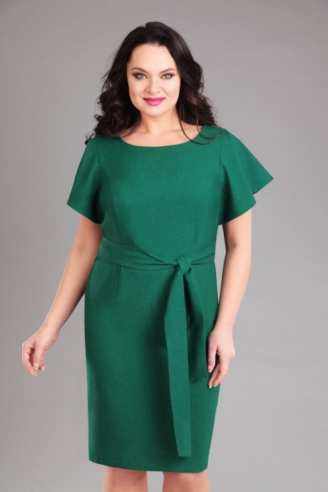 Платье IVA 986 зелено-травяной размер 52-56 #2