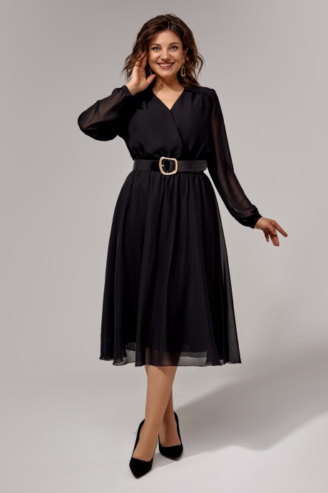 Платье IVA 1061 черный размер 46-56 #1